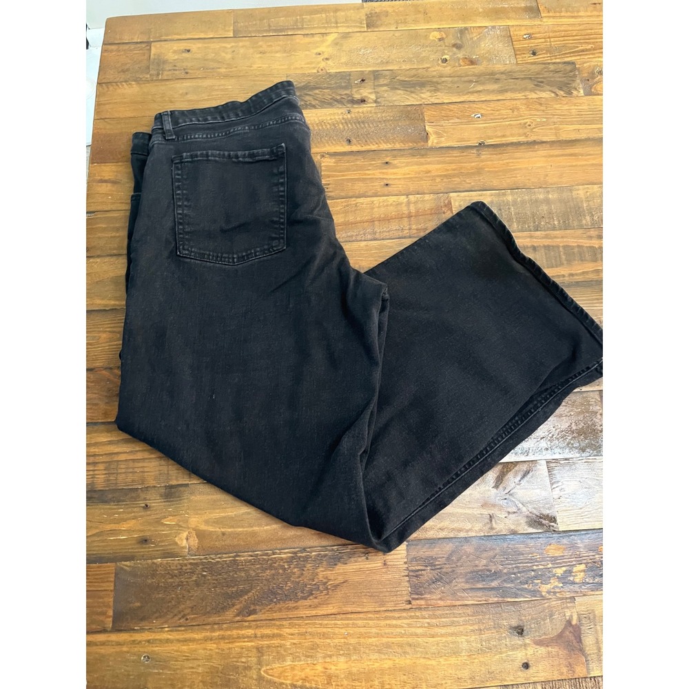 OLD NAVY Jeans Wow Wide Leg High Rise Womens 18 Black Denim Streetwear Minimal